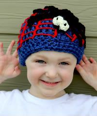 Custom Spidey Hat Crocheted