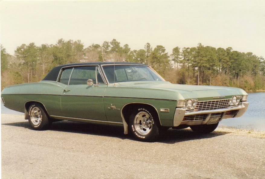 A 1968 Impala custom with a 250hp 327 and a turbo 400 trans 68 impala