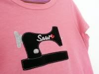 Sewing Machine Womans Tee Size Small