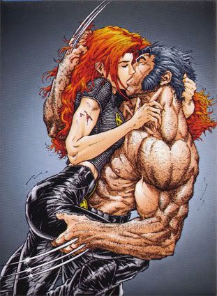 wolverine kissing jean